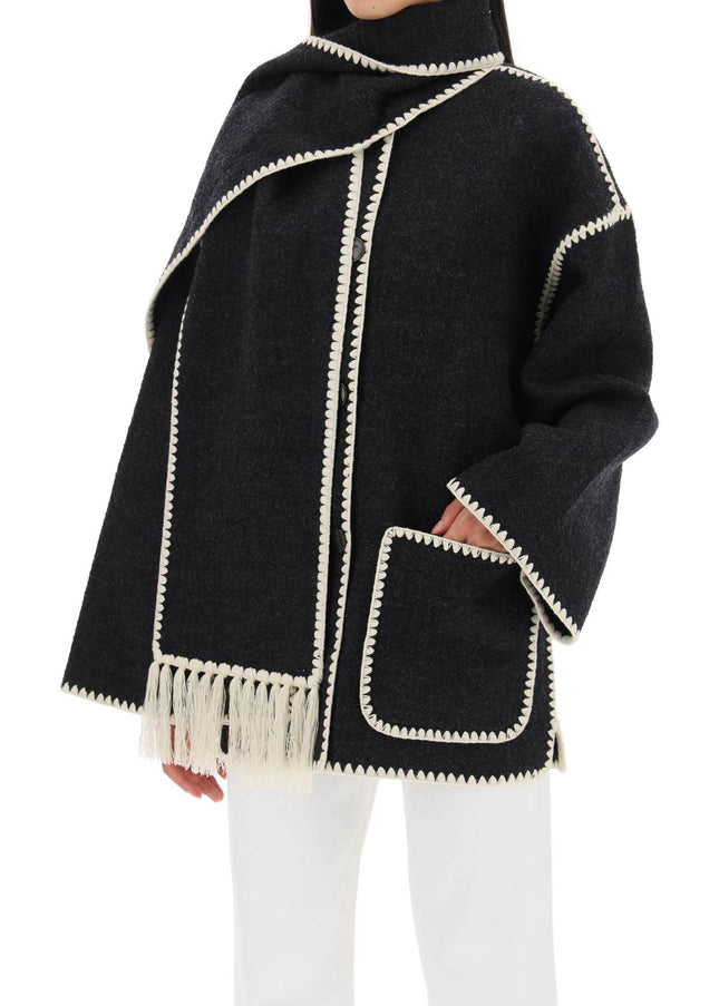 Toteme embroidered scarf jacket