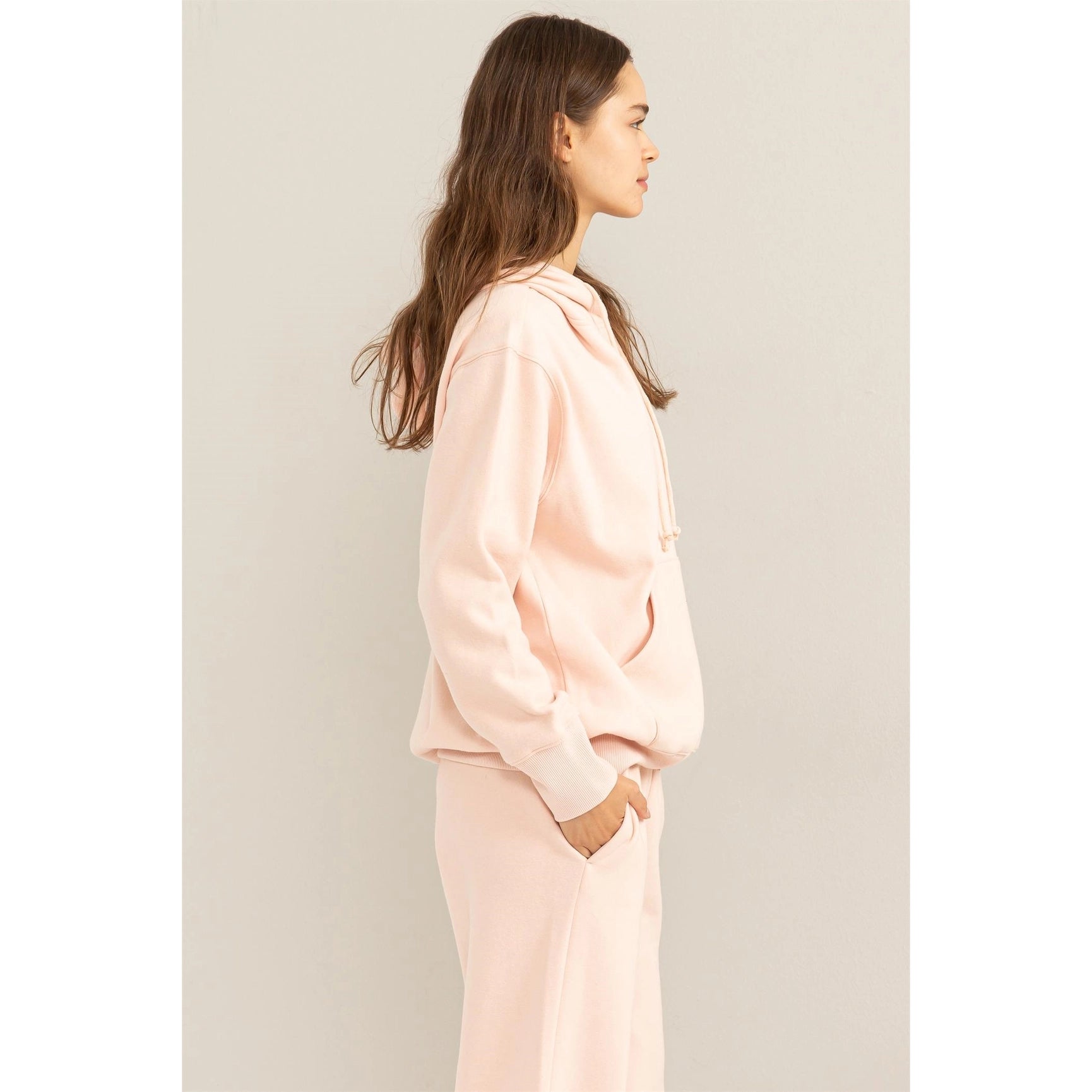 Weekend Chiller Drop Shoulder Oversized Hoodie - Pink-Clothing - Women-HYFVE-Urbanheer