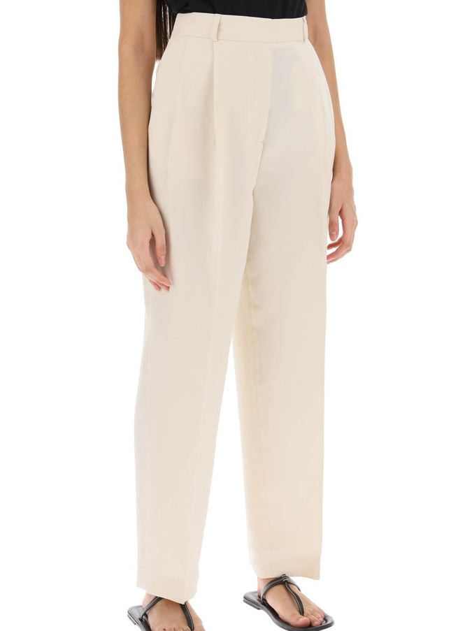 Toteme double-pleated viscose trousers