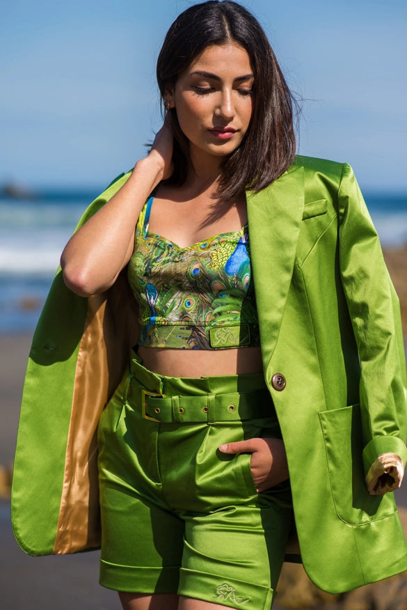 Urban Jacket And Shorts Suit-Jacket and Shorts Suit-Nereide Asturias-Apple Green-XS-Urbanheer