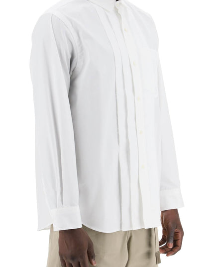 Sacai layered poplin effect shirt with