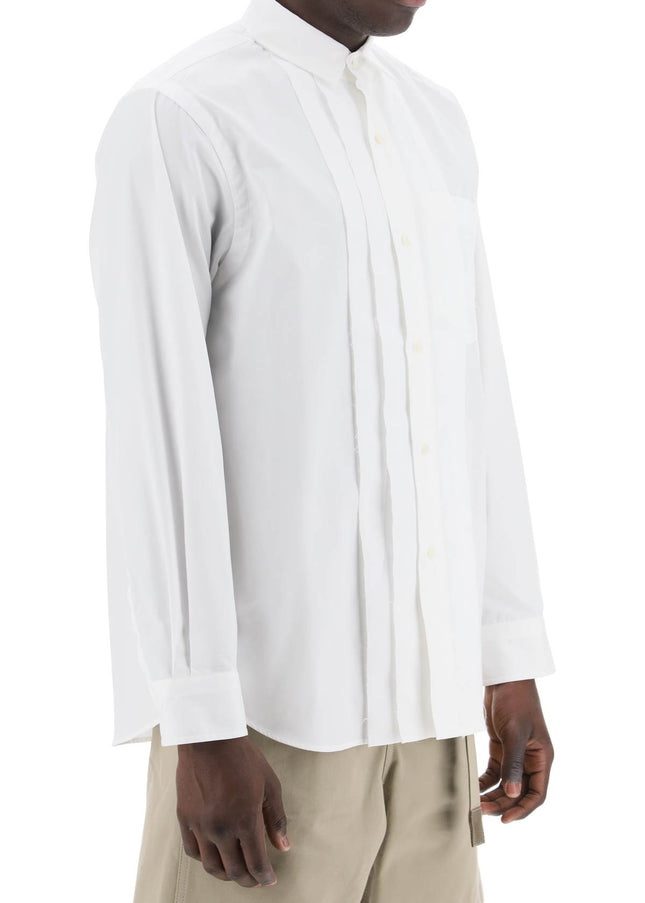 Sacai layered poplin effect shirt with