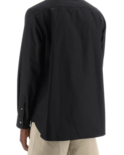 Sacai layered poplin effect shirt with