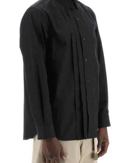 Sacai layered poplin effect shirt with