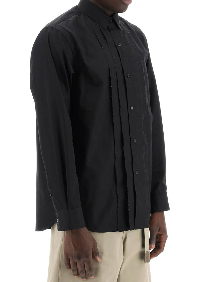 Sacai layered poplin effect shirt with