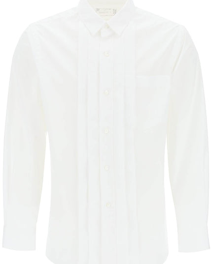 Sacai layered poplin effect shirt with