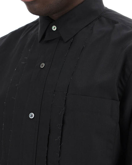 Sacai layered poplin effect shirt with