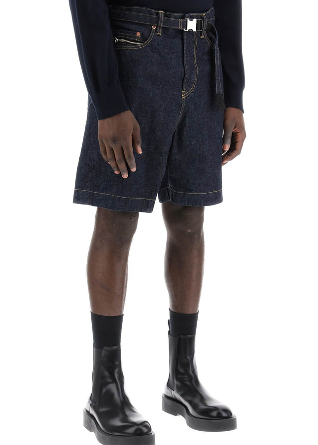 Sacai denim bermuda shorts with removable belt