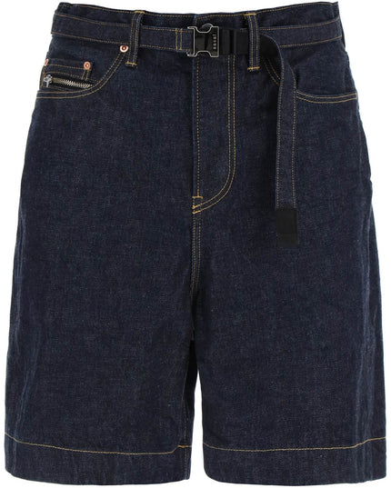 Sacai denim bermuda shorts with removable belt