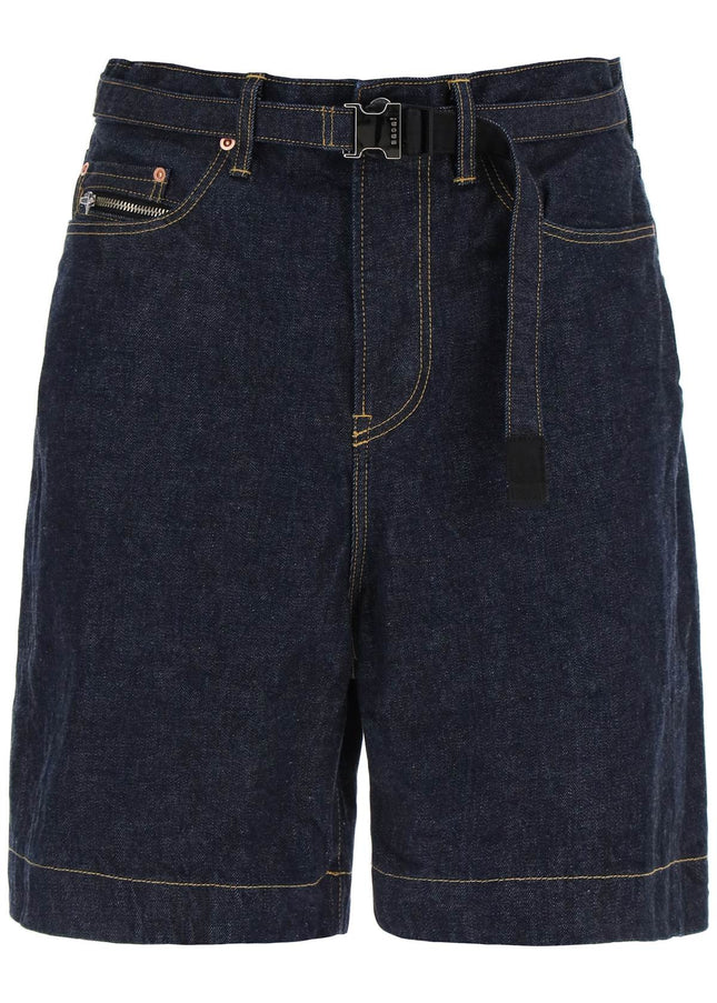 Sacai denim bermuda shorts with removable belt