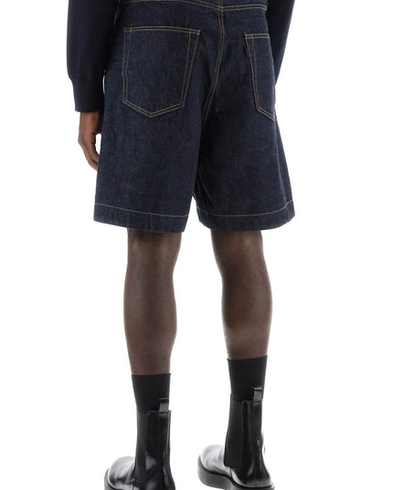 Sacai denim bermuda shorts with removable belt