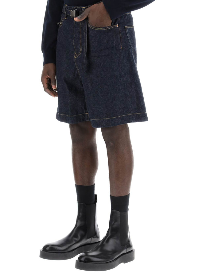 Sacai denim bermuda shorts with removable belt