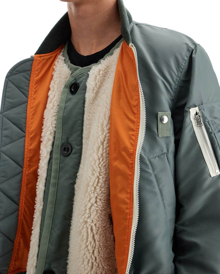 Sacai layered hybrid bomber jacket