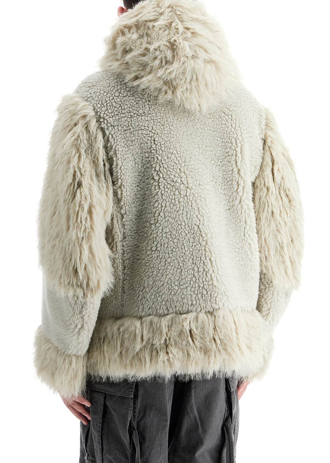 Sacai hooded fleece jacket with hood