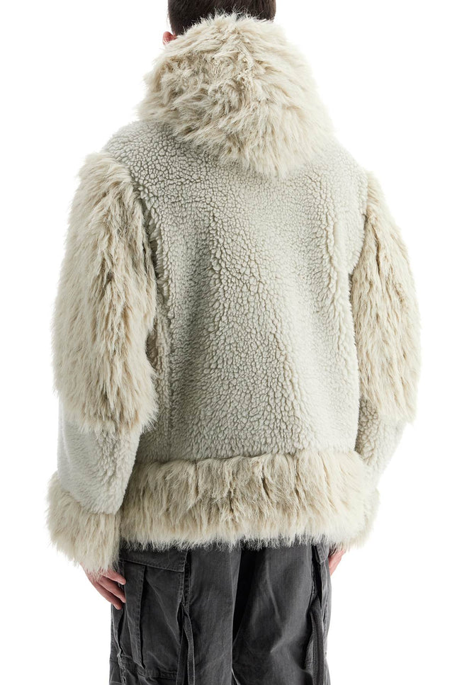 Sacai hooded fleece jacket with hood