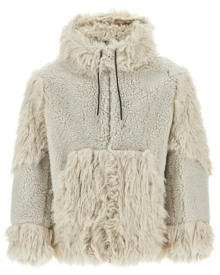 Sacai hooded fleece jacket with hood