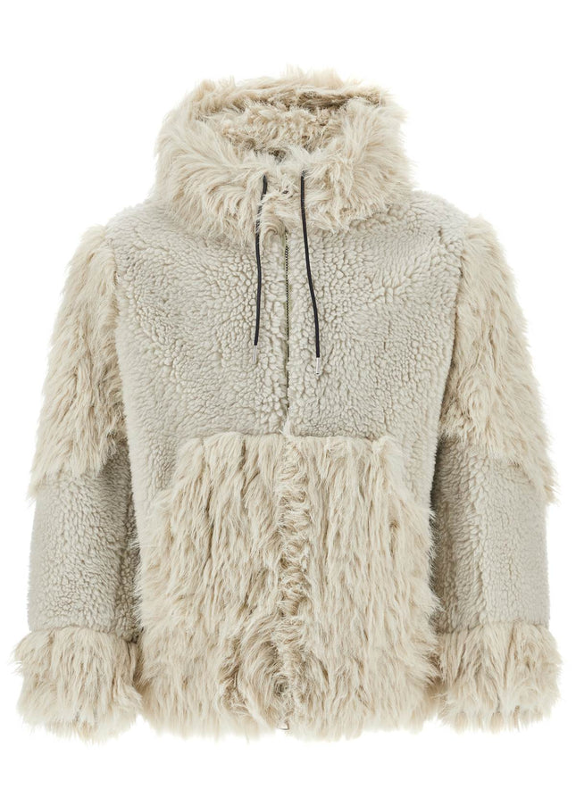 Sacai hooded fleece jacket with hood