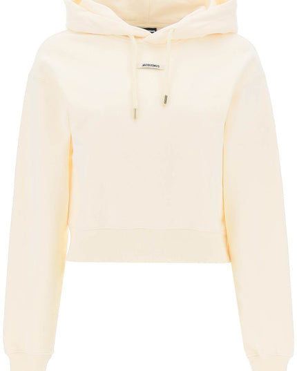 Jacquemus 'Le Hoodie Gros Grain' Cropped Hoodie-Jacquemus-XS-Neutro-Urbanheer