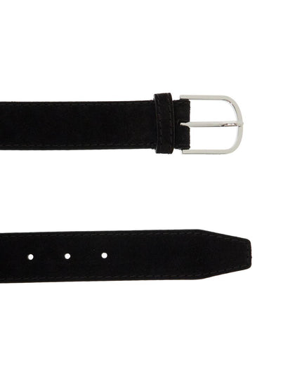 Toteme wide suede leather belt with large buckle