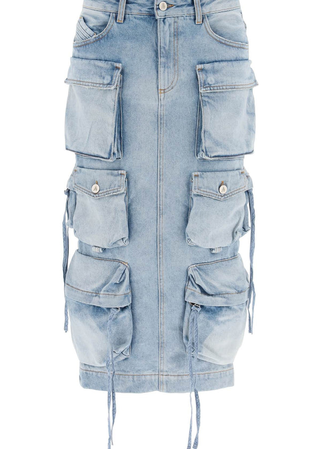 The Attico cargo denim skirt