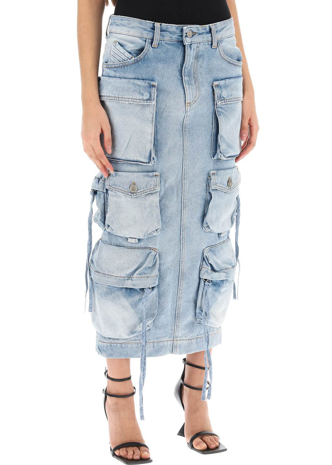 The Attico cargo denim skirt