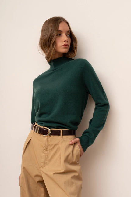 Odette Sweater Green-Sweater-Bel Cashmere-Urbanheer