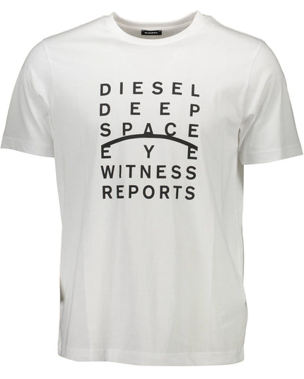 Diesel White Cotton Men T-Shirt