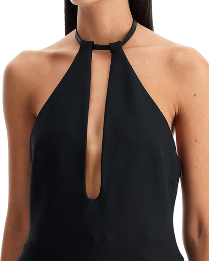 The Attico halter neck top with open