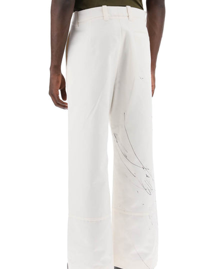 Oamc wide-legged scribble pants