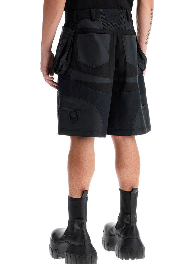 Mugler "bi-material cargo bermuda shorts