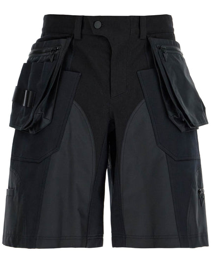 Mugler "bi-material cargo bermuda shorts