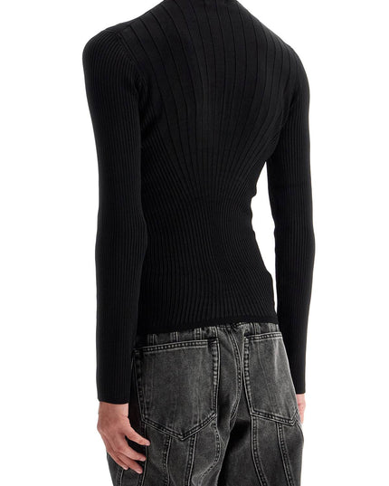 Mugler fitted long-sleeved top