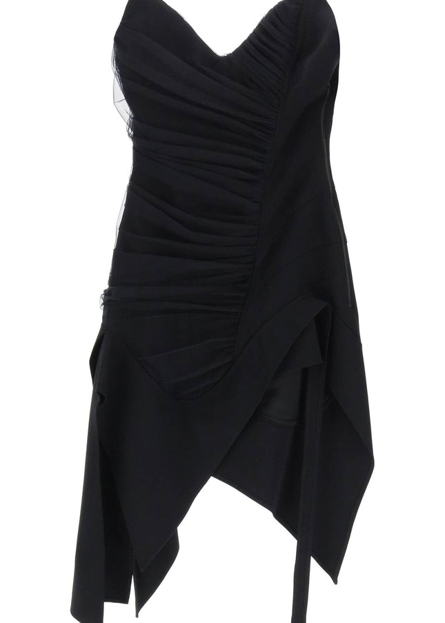 Mugler asymmetric mini bustier dress