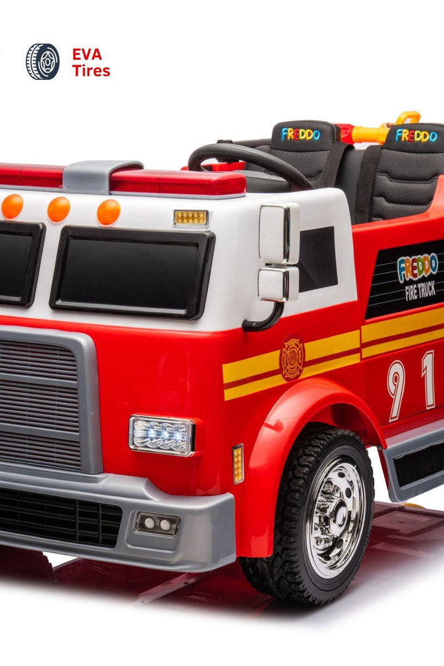 24V Freddo Fire Truck 2-Seater Ride On