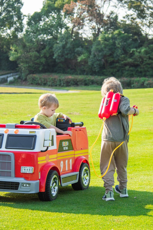 24V Freddo Fire Truck 2-Seater Ride On