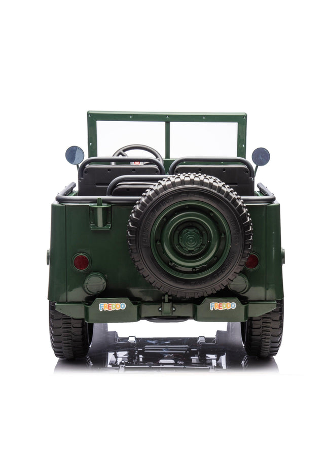 24V Military Willy Jeep 3 Seater Electric Ride On