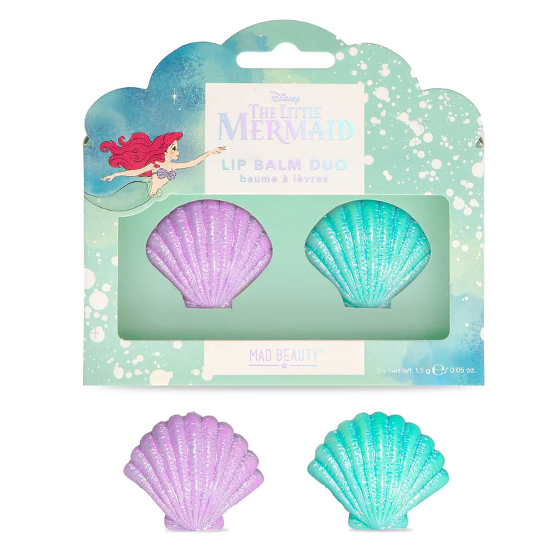 Little Mermaid Shell Lip Balm Duo-Mad Beauty-Urbanheer