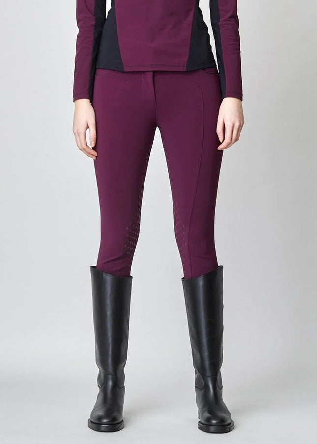 Compression Performance Breeches Burgundy-Breeches-Yagya-Urbanheer