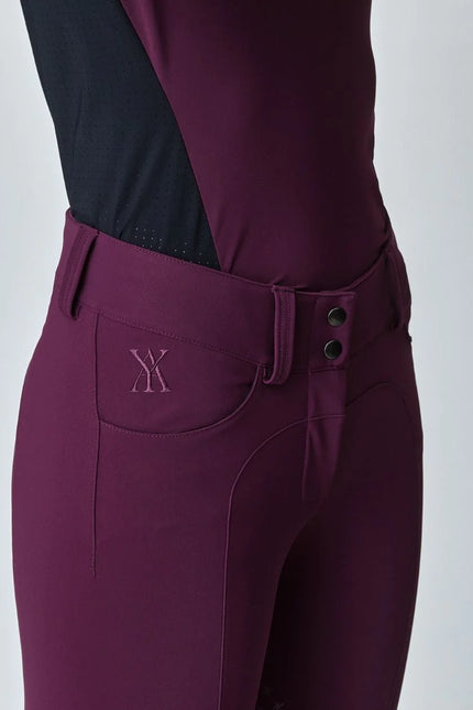 Compression Performance Breeches Burgundy-Breeches-Yagya-Urbanheer