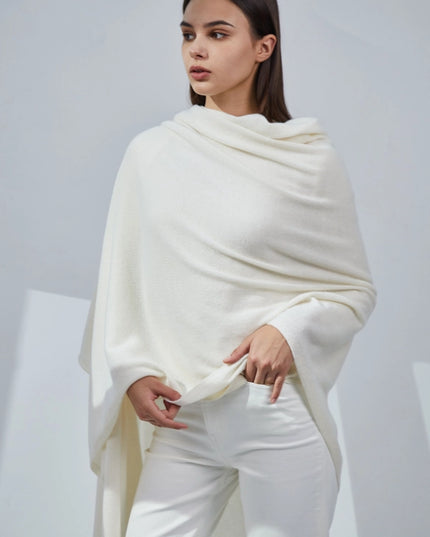 Pure Cashmere Travel Wrap - Snow-scarfs-Pissenlit-Snow-Urbanheer