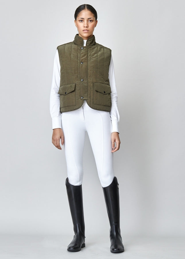 Quilted Riding Vest Green-Sports | Fitness > Sports material and equipment > Vests-Yagya-Urbanheer