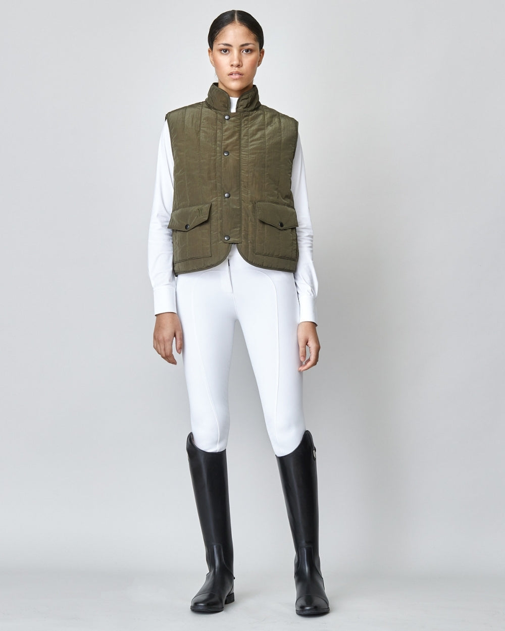 Quilted Riding Vest Green-Sports | Fitness > Sports material and equipment > Vests-Yagya-Urbanheer