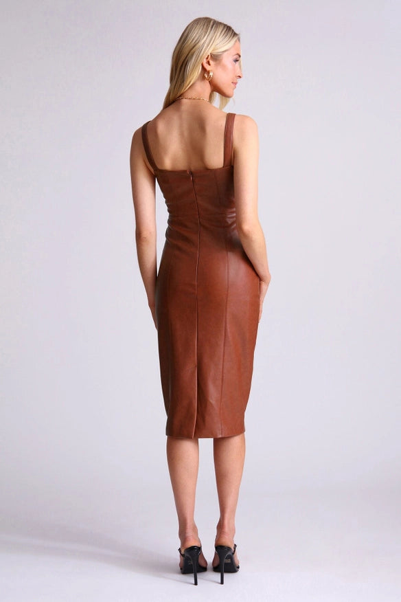 Faux-Ever Leather™ Sheath Dress-Dress-Avec Les Filles-Urbanheer