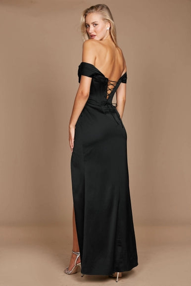 Dylan & Davids Long Satin Formal Evening Dress-Dylan & Davids-Urbanheer