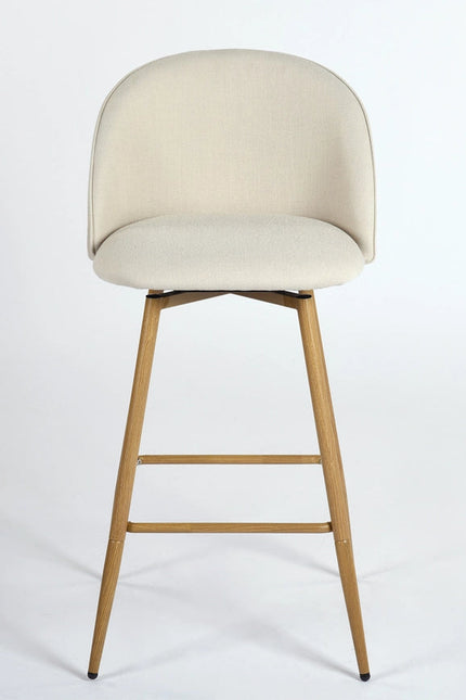 27in Swivel Counter Barstools Fabric -Beige