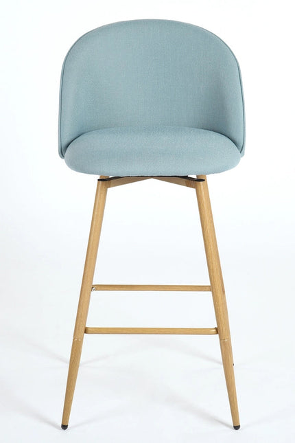 27in Swivel Counter Barstools Fabric -Blue