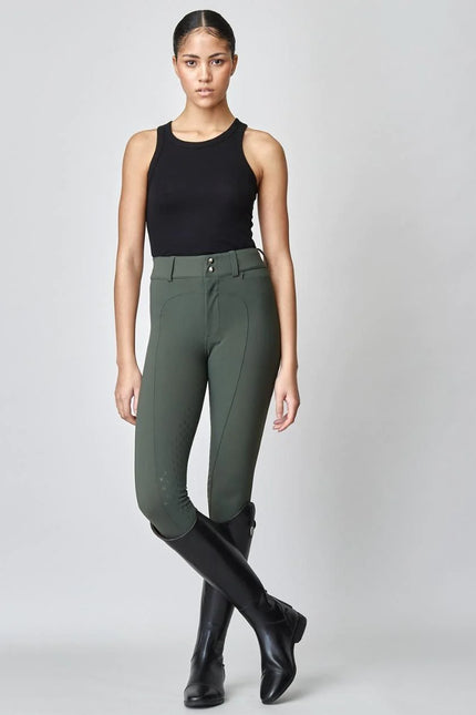 High-Rise Compression Breeches Green-Breeches-Yagya-Urbanheer