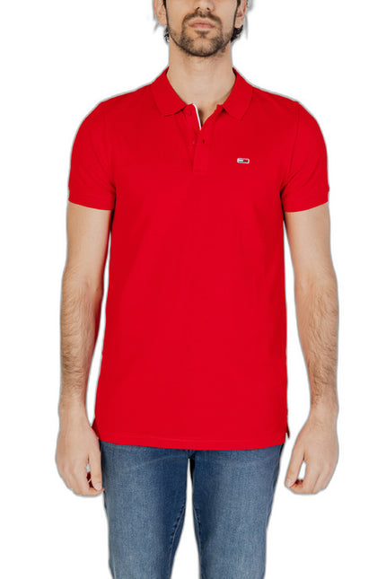 Tommy Hilfiger Jeans Men Polo-Clothing Polo-Tommy Hilfiger Jeans-red-3-3XL-Urbanheer