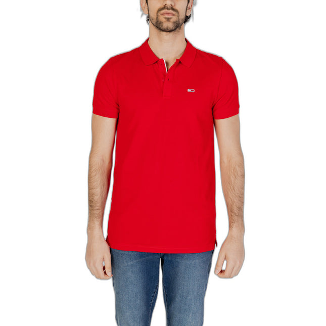 Tommy Hilfiger Jeans Men Polo-Clothing Polo-Tommy Hilfiger Jeans-red-3-3XL-Urbanheer