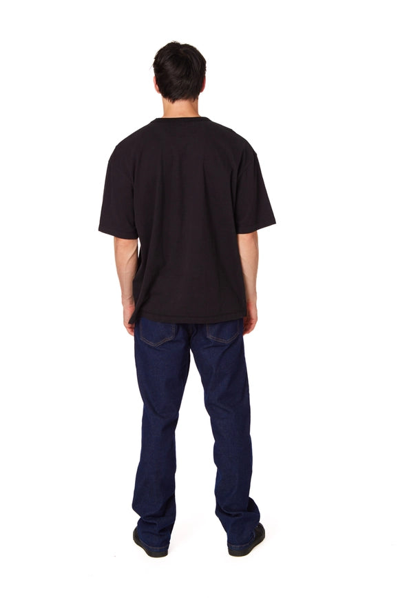 Men's Oversized Cotton Short Sleeve T-Shirt Black